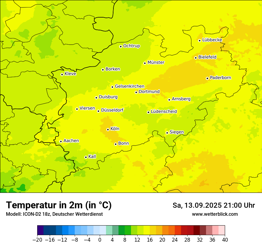 Modellkarten Temperatur