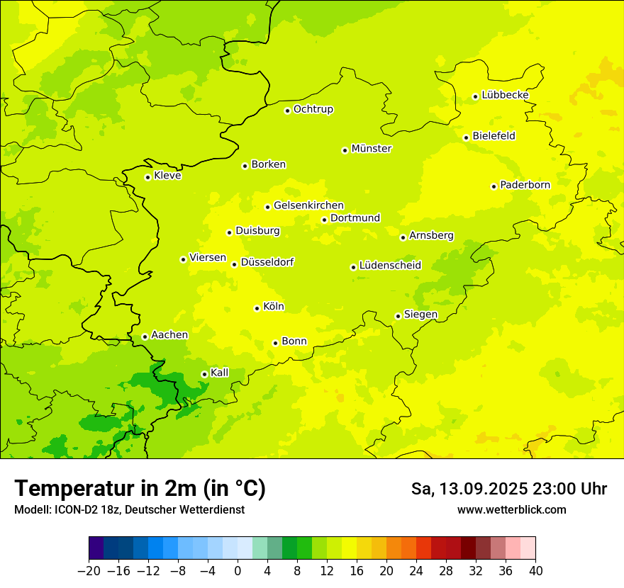 Modellkarten Temperatur