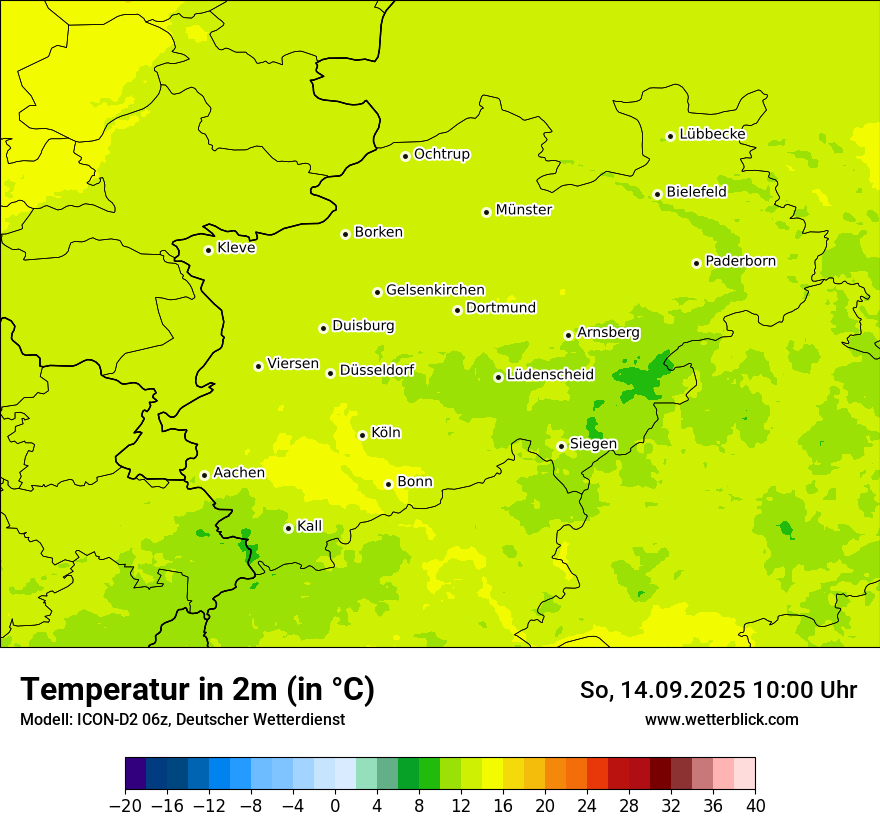 Modellkarten Temperatur