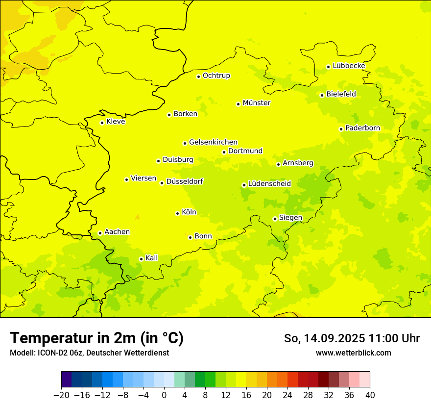 Modellkarten Temperatur