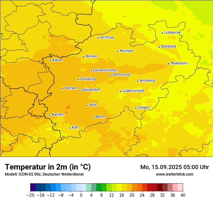Modellkarten Temperatur