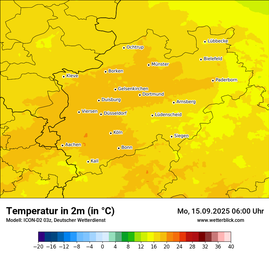 Modellkarten Temperatur