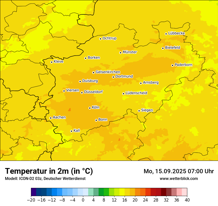 Modellkarten Temperatur
