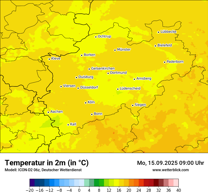 Modellkarten Temperatur
