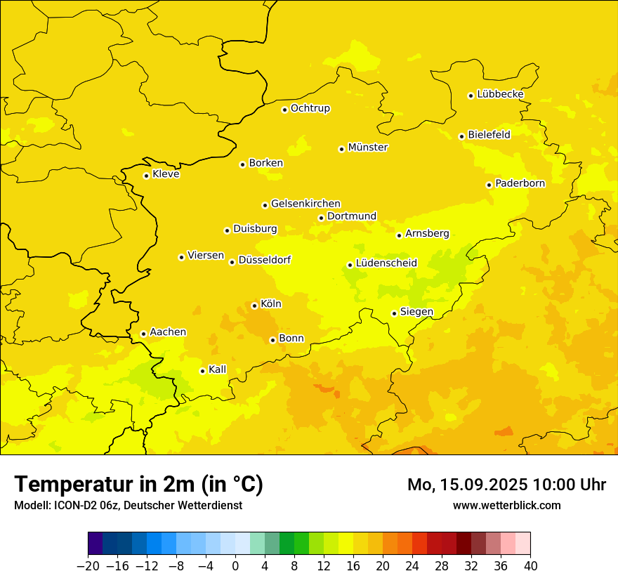 Modellkarten Temperatur