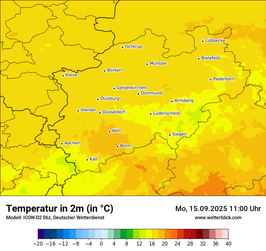 Modellkarten Temperatur