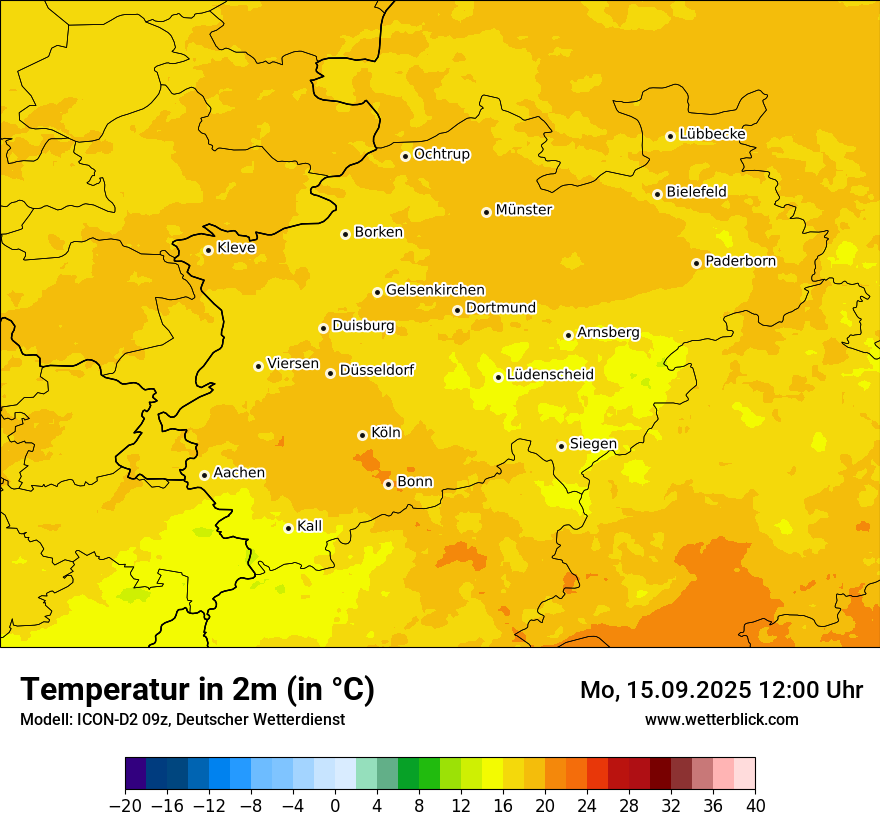 Modellkarten Temperatur