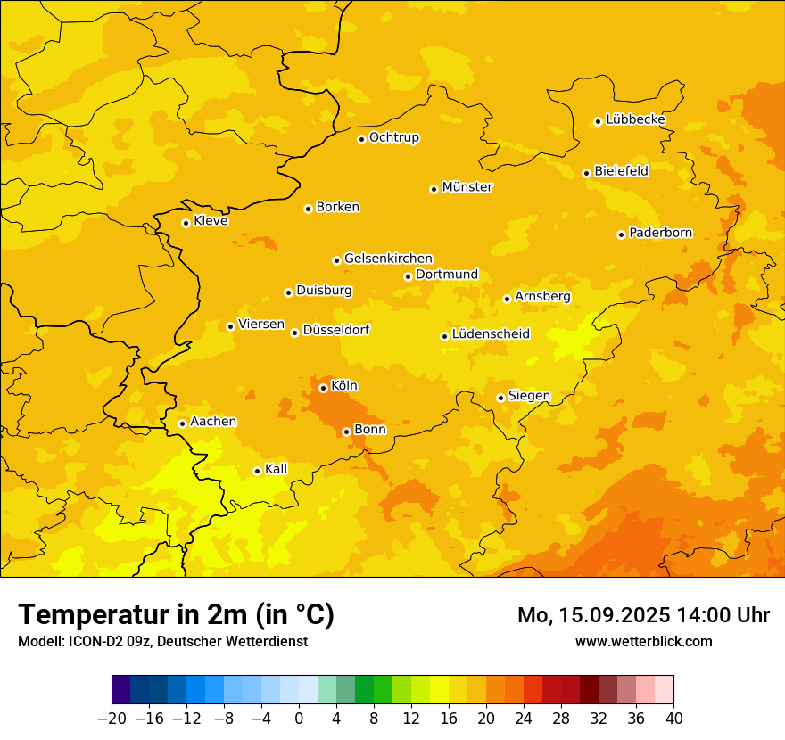 Modellkarten Temperatur