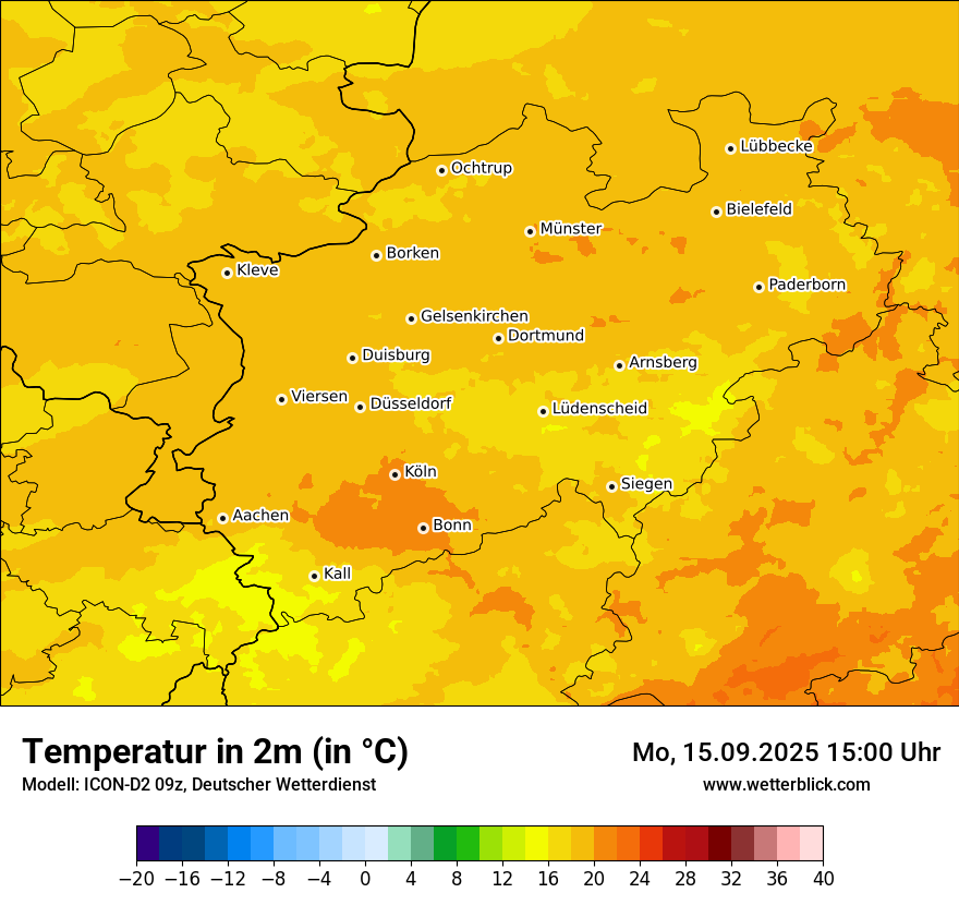 Modellkarten Temperatur