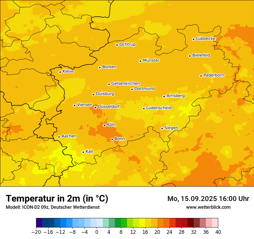Modellkarten Temperatur