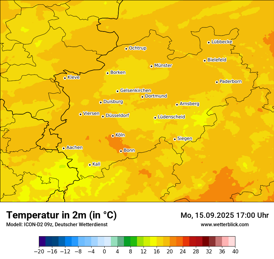 Modellkarten Temperatur