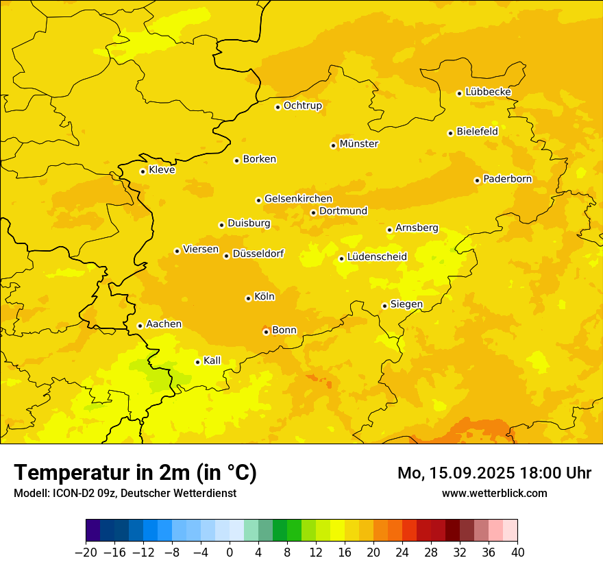 Modellkarten Temperatur