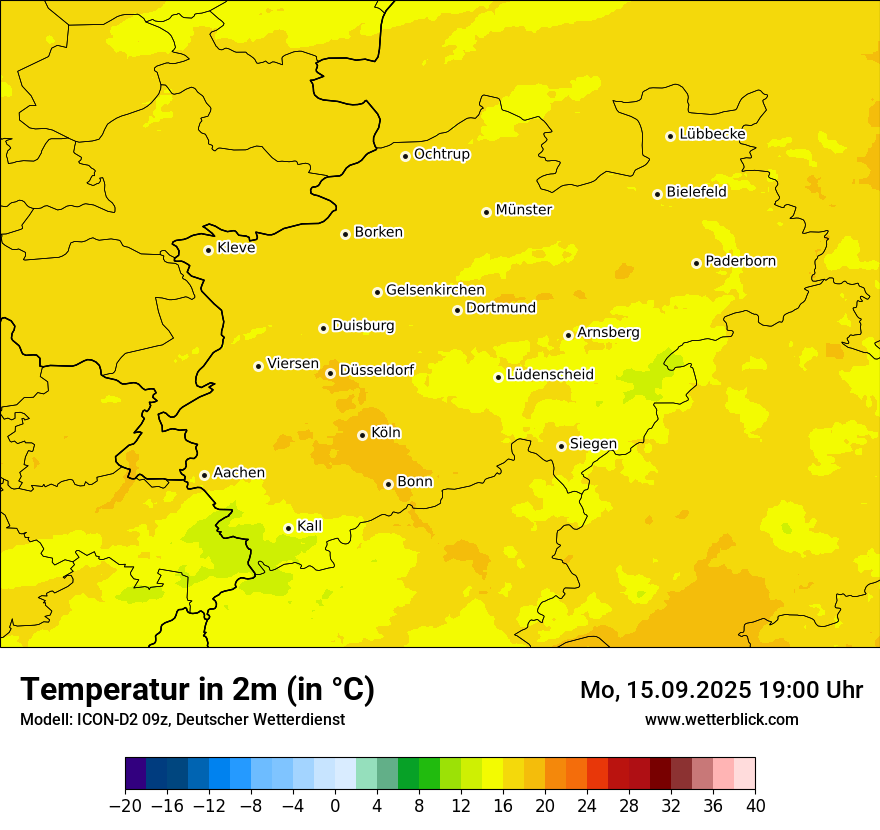 Modellkarten Temperatur