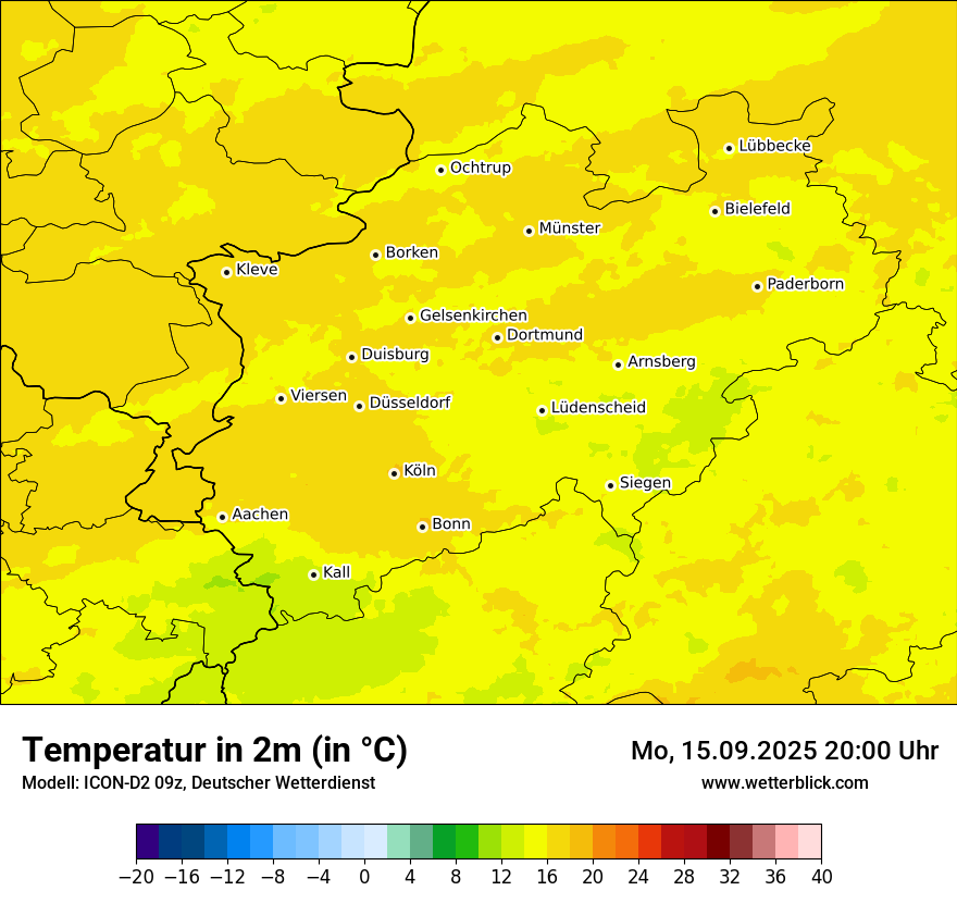 Modellkarten Temperatur