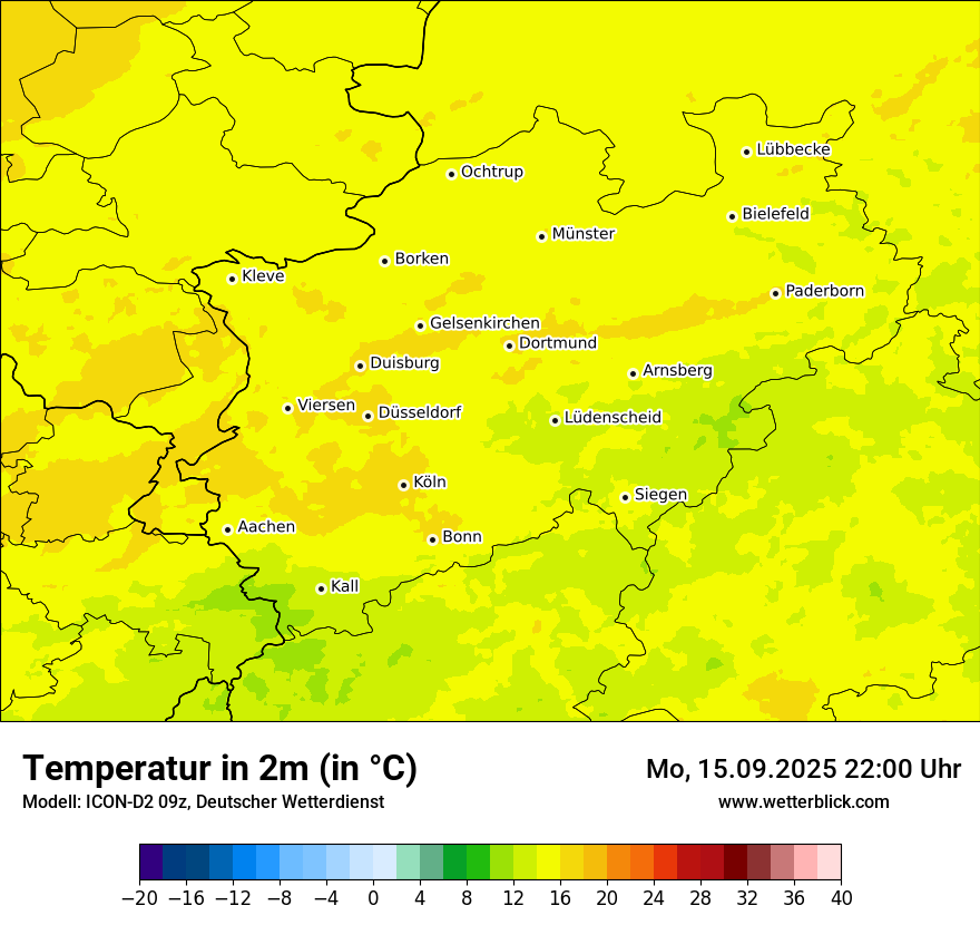 Modellkarten Temperatur