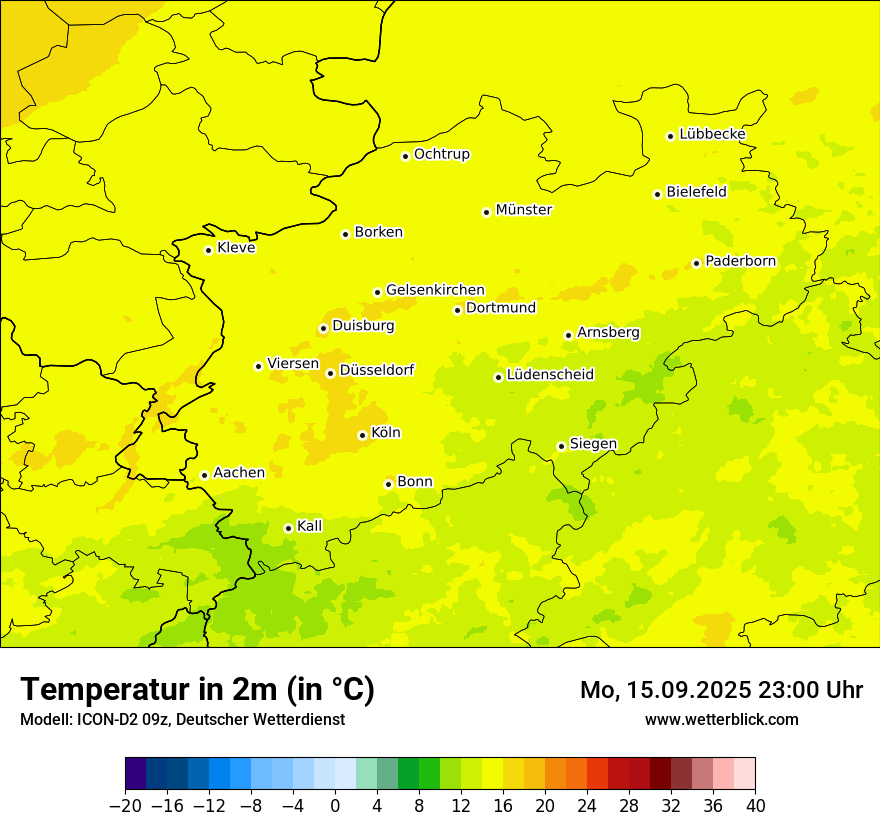Modellkarten Temperatur