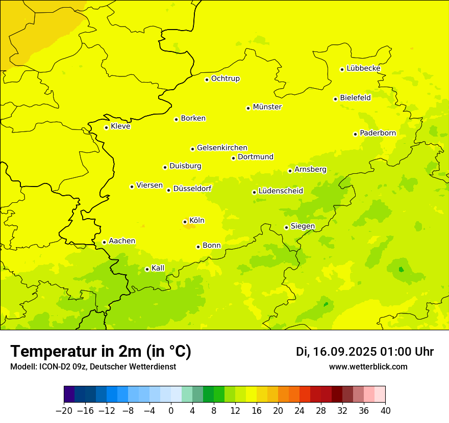 Modellkarten Temperatur