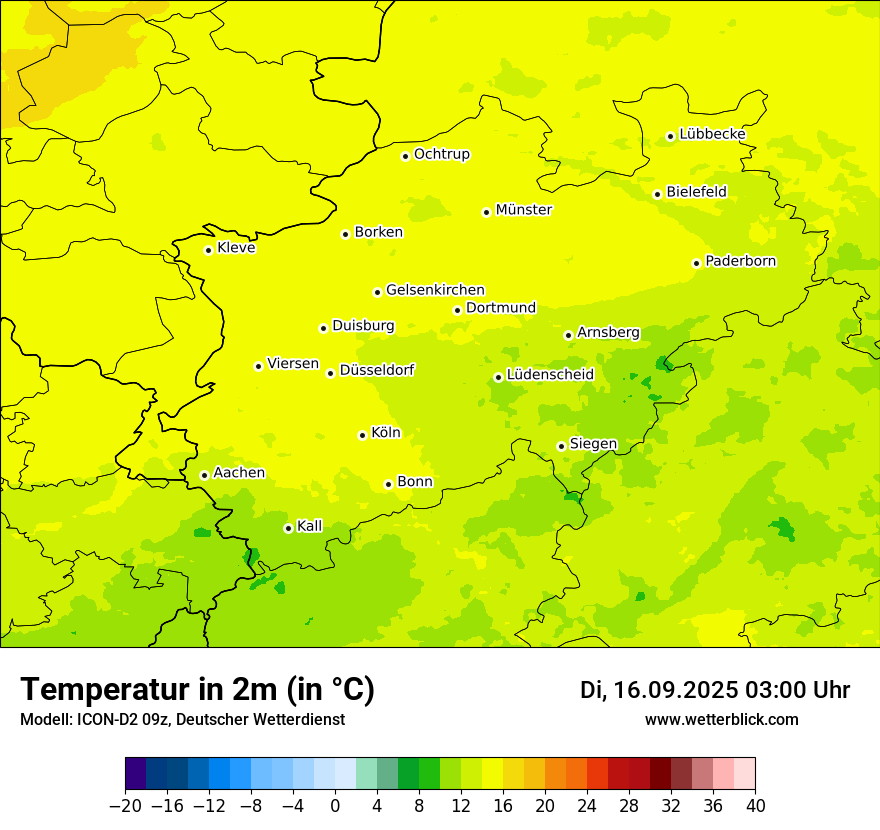Modellkarten Temperatur