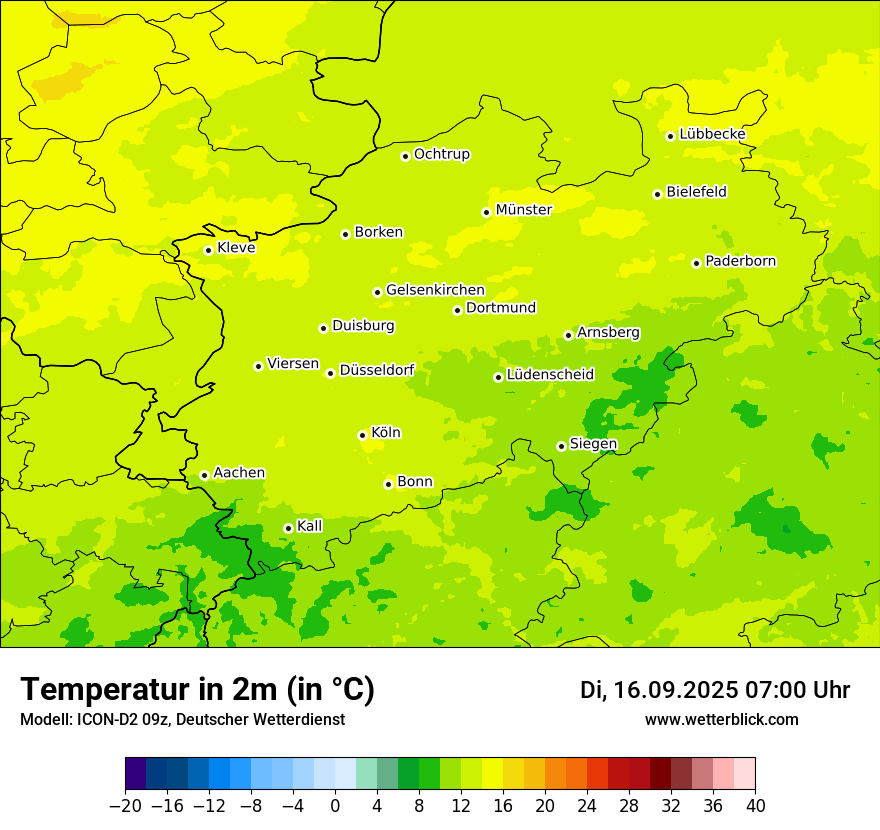 Modellkarten Temperatur