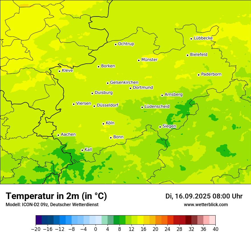 Modellkarten Temperatur