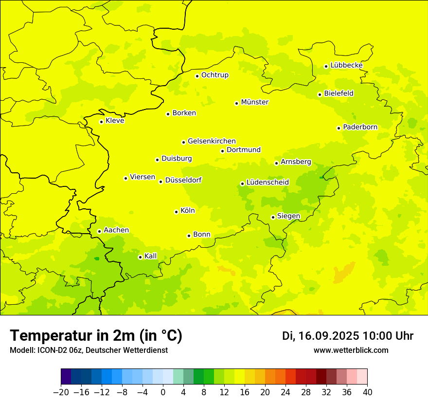 Modellkarten Temperatur