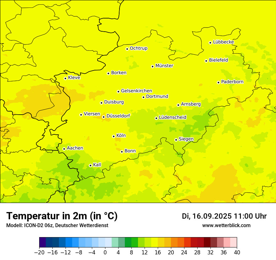 Modellkarten Temperatur