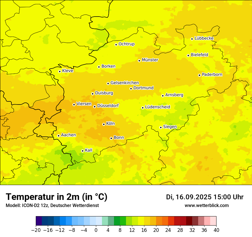 Modellkarten Temperatur