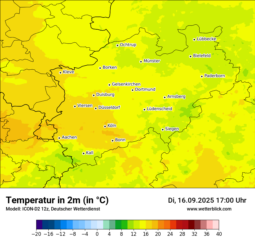 Modellkarten Temperatur