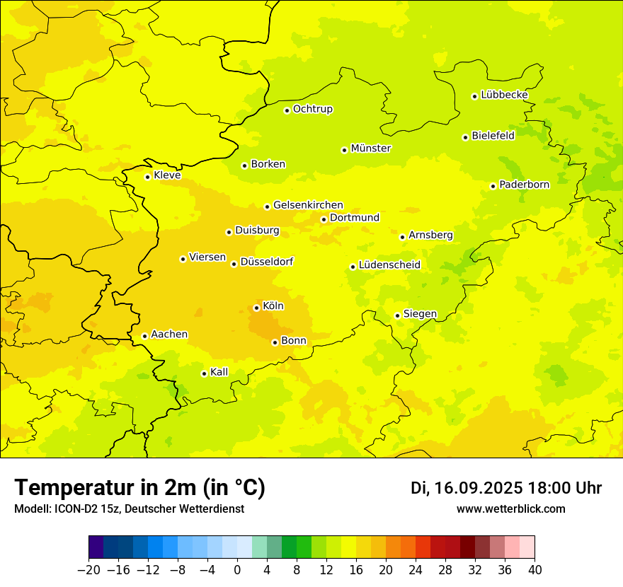 Modellkarten Temperatur