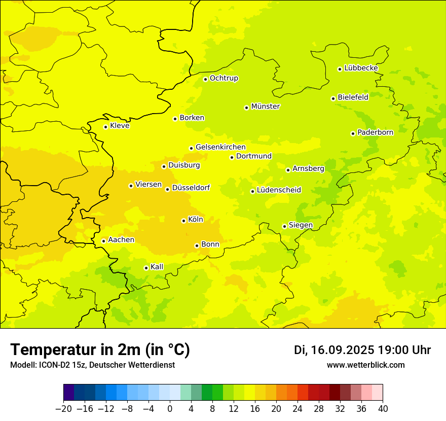 Modellkarten Temperatur