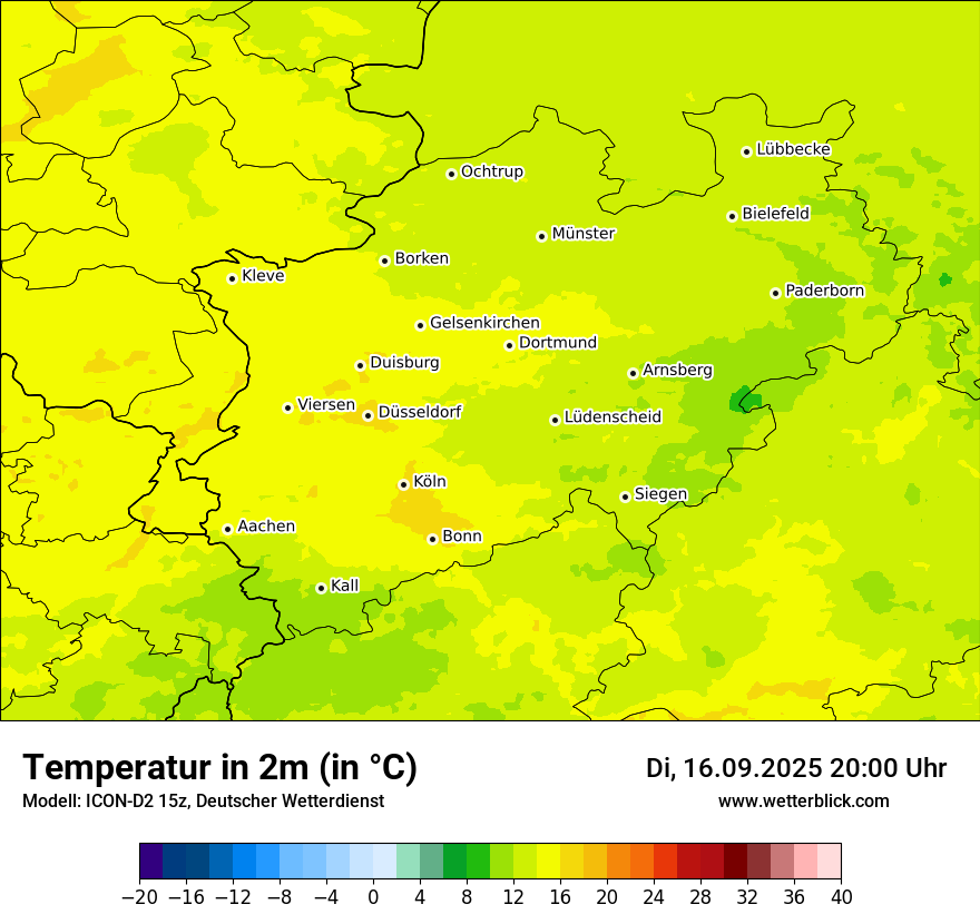 Modellkarten Temperatur