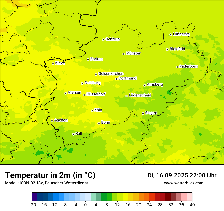 Modellkarten Temperatur
