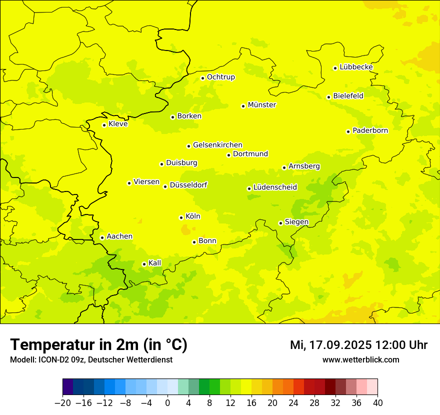 Modellkarten Temperatur