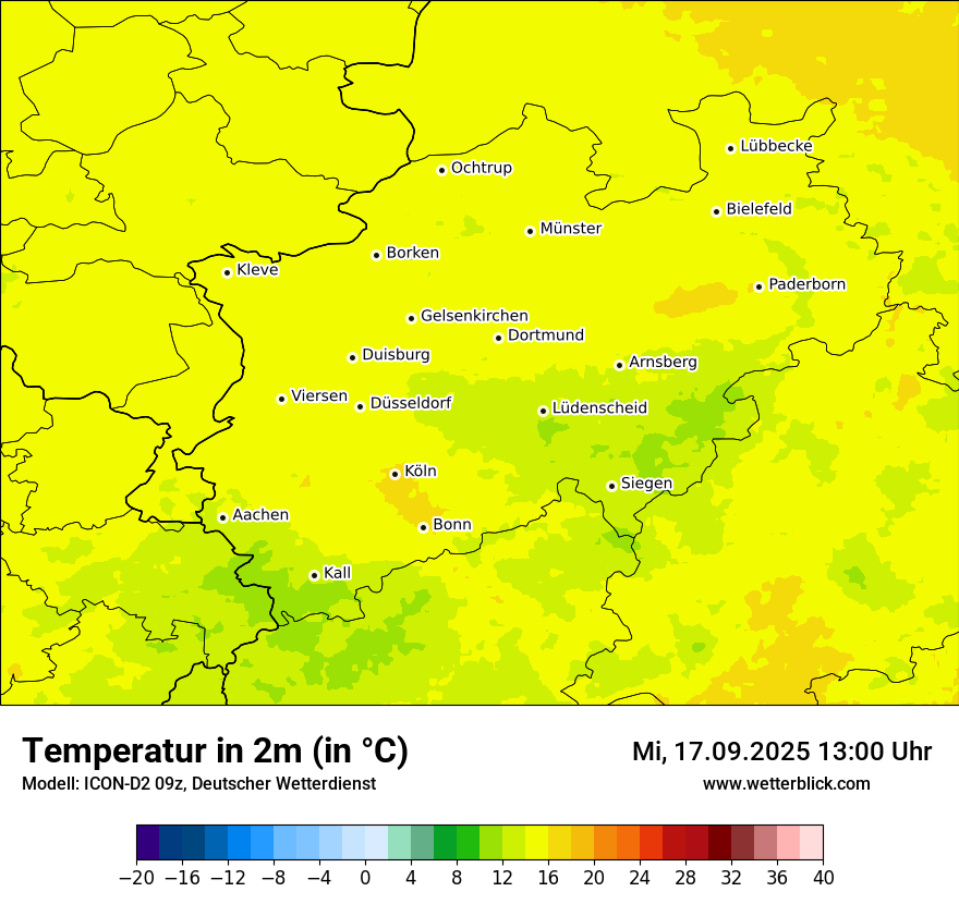 Modellkarten Temperatur