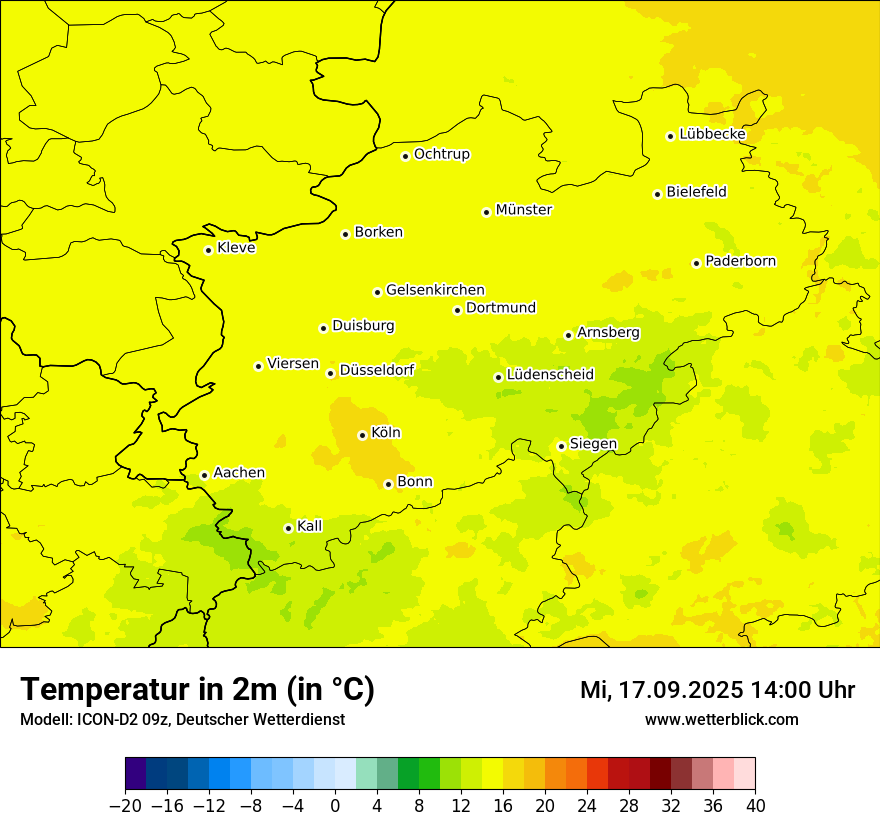 Modellkarten Temperatur