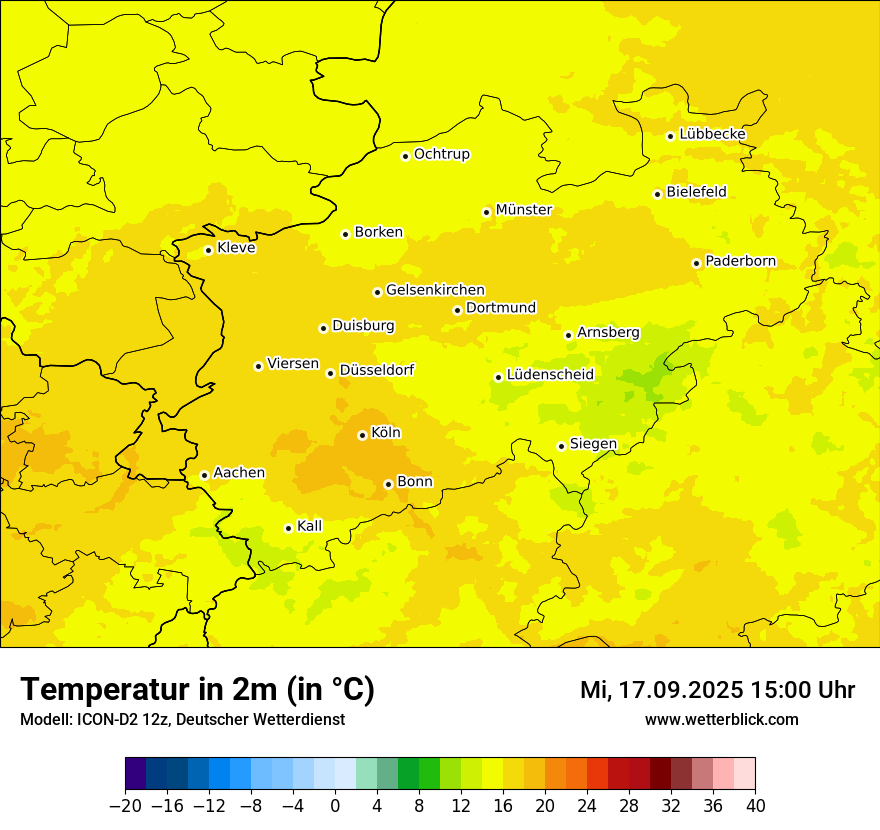 Modellkarten Temperatur