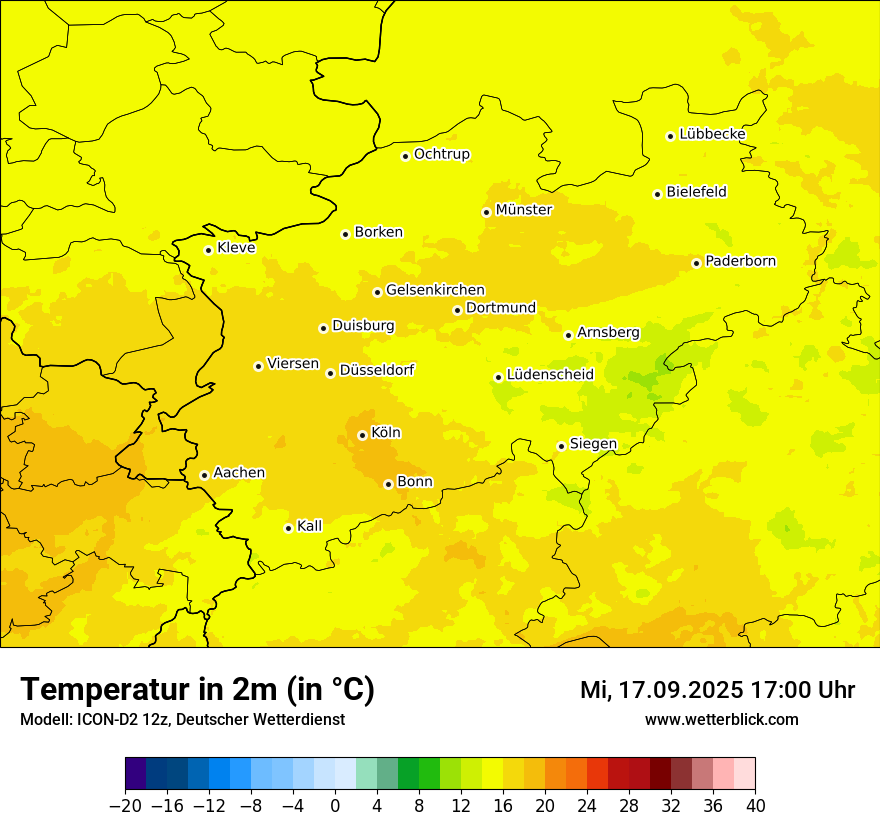 Modellkarten Temperatur