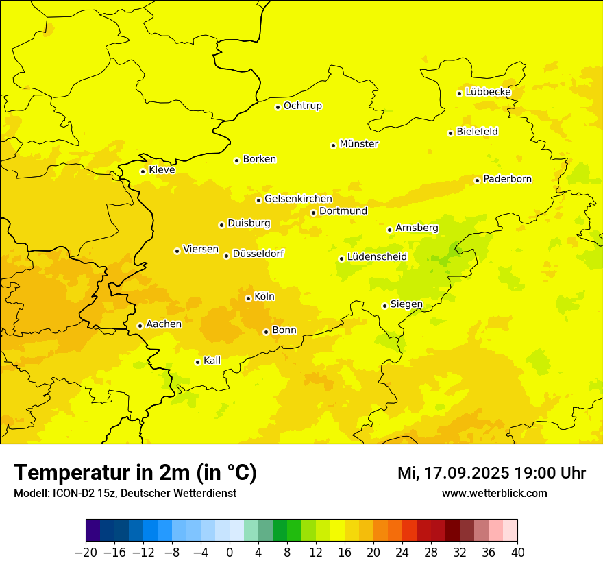 Modellkarten Temperatur