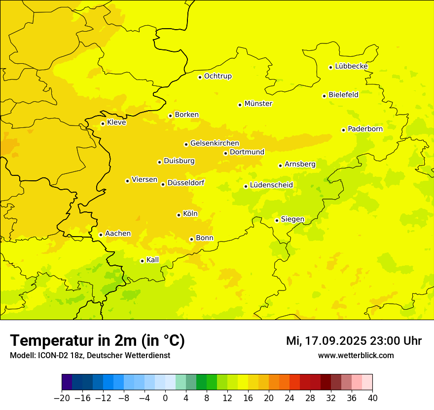 Modellkarten Temperatur