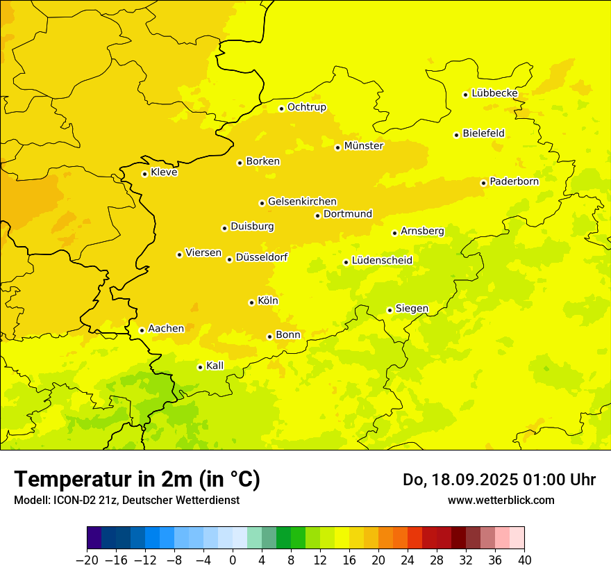 Modellkarten Temperatur