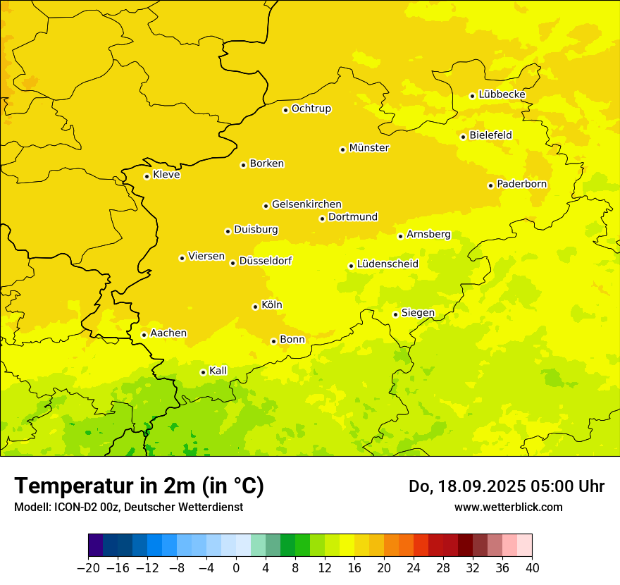 Modellkarten Temperatur