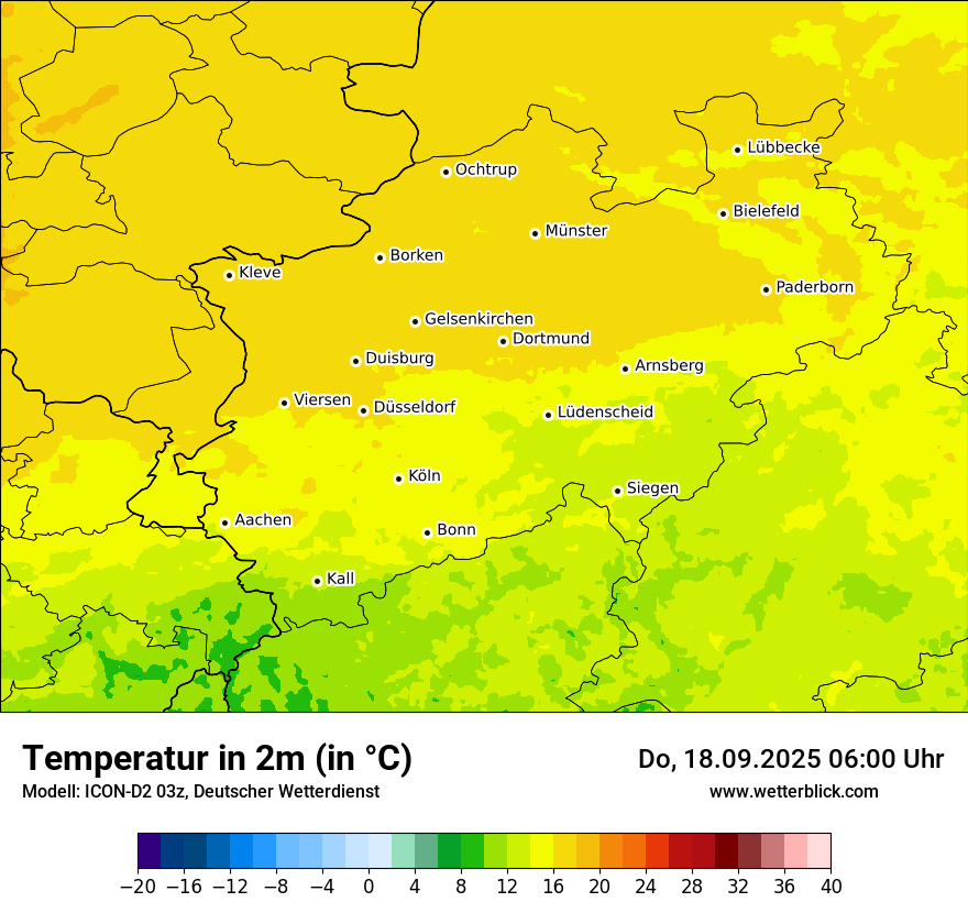Modellkarten Temperatur