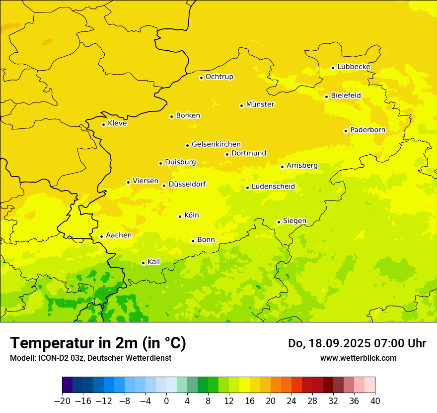 Modellkarten Temperatur