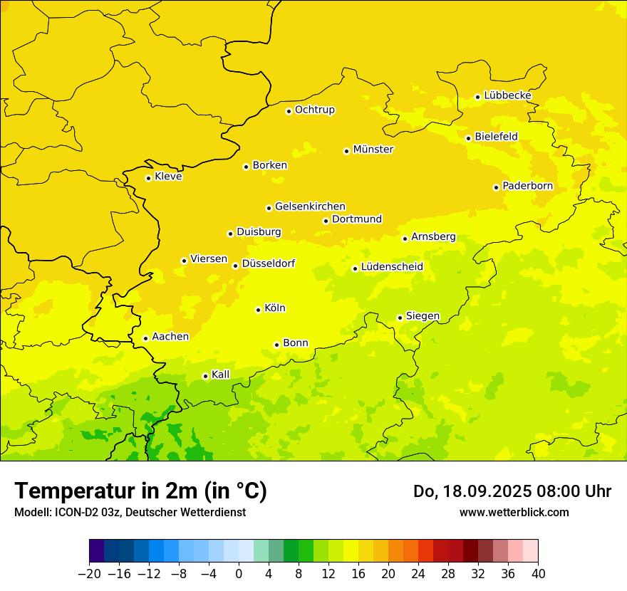 Modellkarten Temperatur