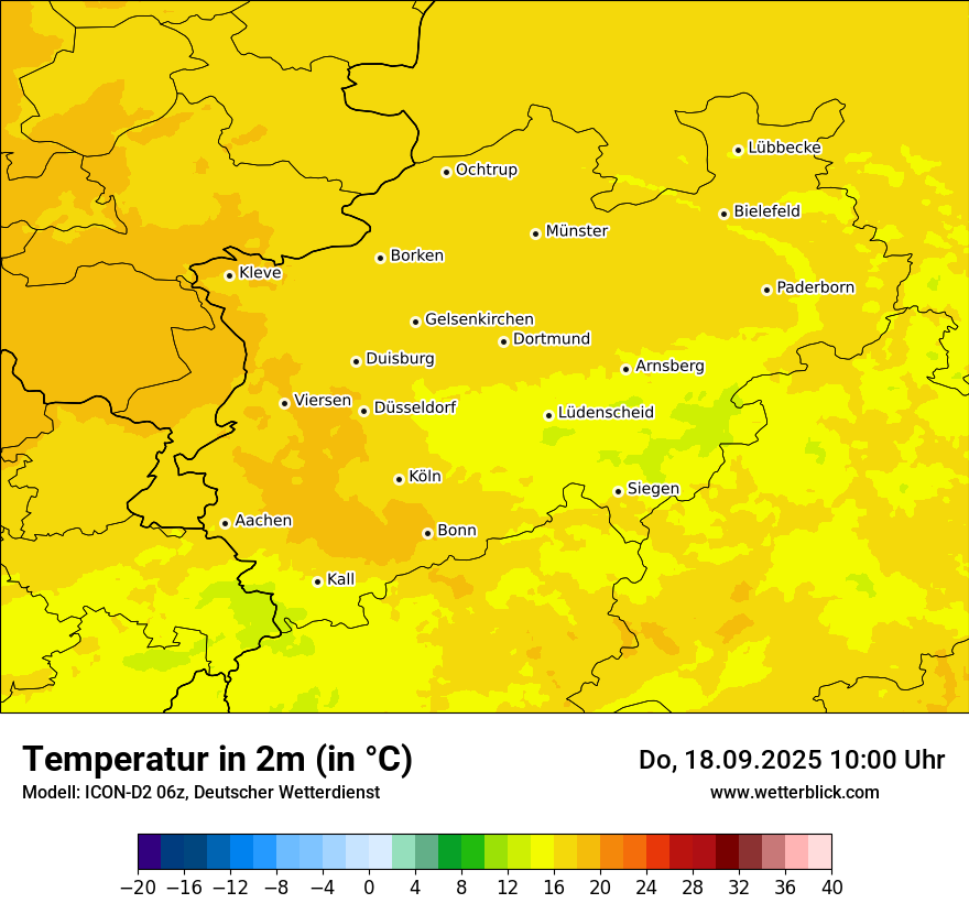 Modellkarten Temperatur