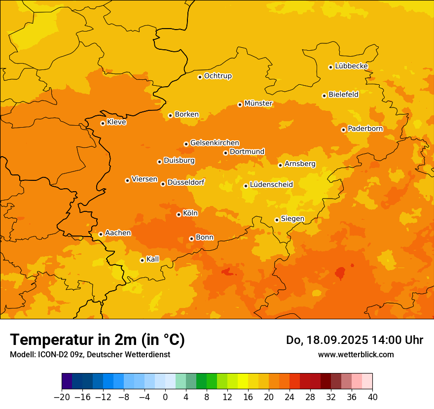 Modellkarten Temperatur