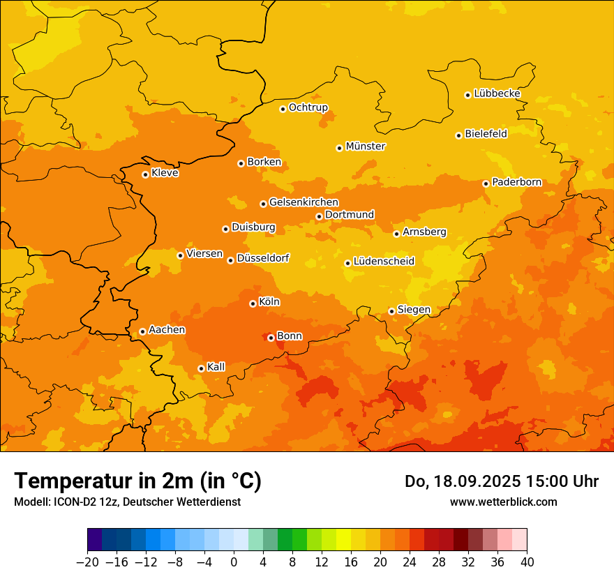 Modellkarten Temperatur