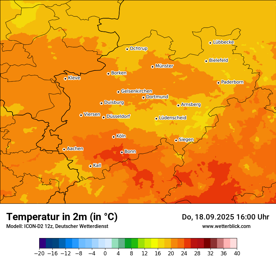 Modellkarten Temperatur