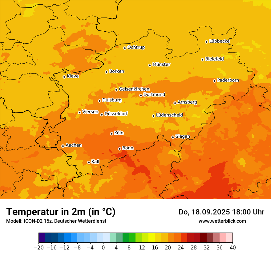 Modellkarten Temperatur
