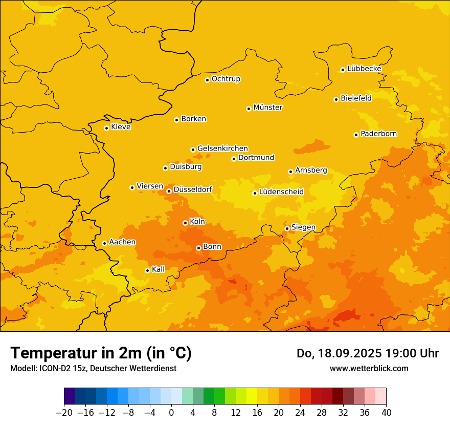 Modellkarten Temperatur